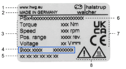 Exemplary type label