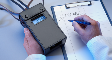 Manometro digitale EMA 84 in uso